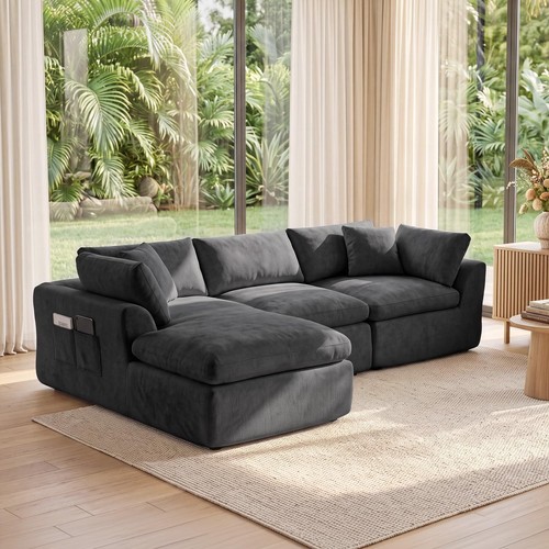 111 shaped boneless sofa - boneless,